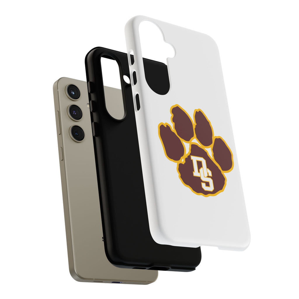 Phone Case — Maroon & Gold Paw Print with DS Monogram