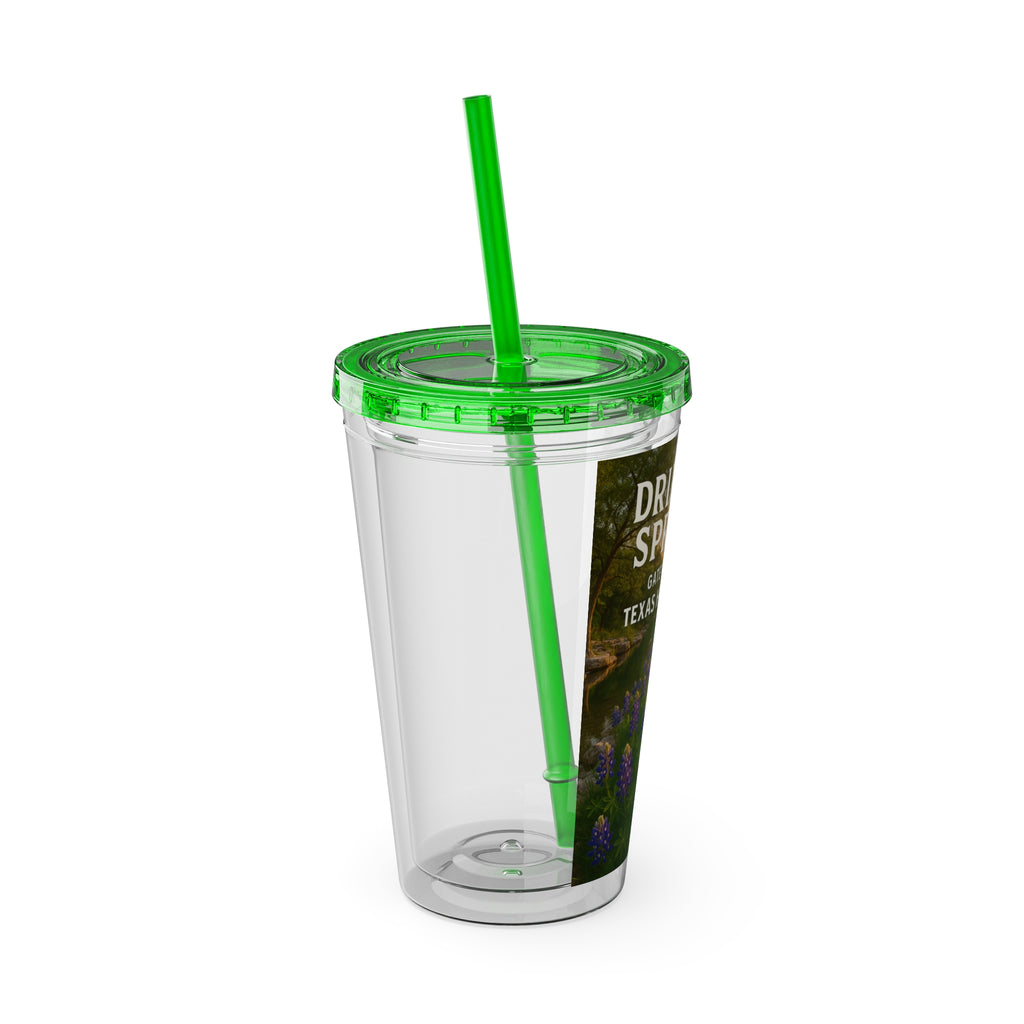 Hill Country Sunsplash Tumbler with Straw, 16oz - Perfect for Walks, Workouts, Gifts & School, Customizable Design for Everyone