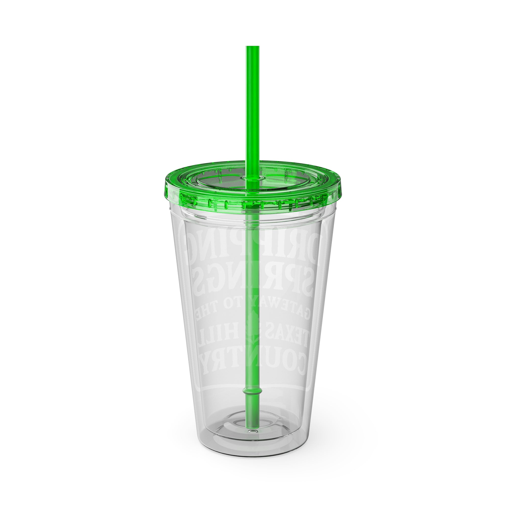 Gateway to Hill Country Sunsplash Tumbler with Straw, 16oz - Perfect for Walks, Workouts, Gifts & School, Customizable Design for Everyone