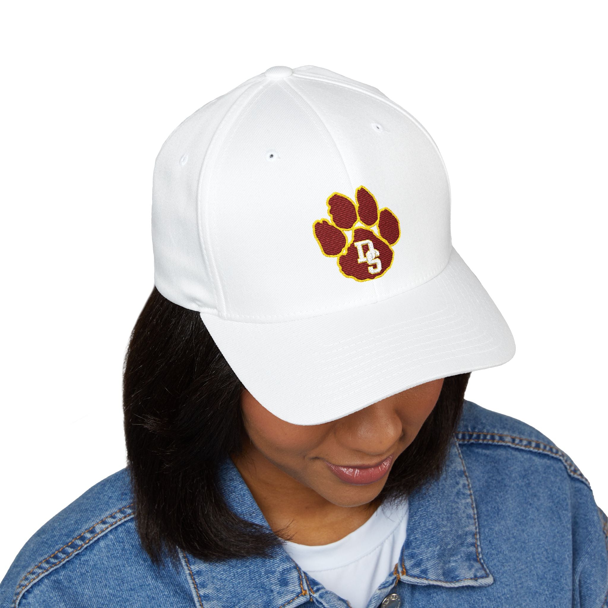 Embroidered Cap with Paw Print, Custom Sports Hat, Personalized Gift for Pet Lovers, Adjustable Baseball Cap, Team Spirit Accessory