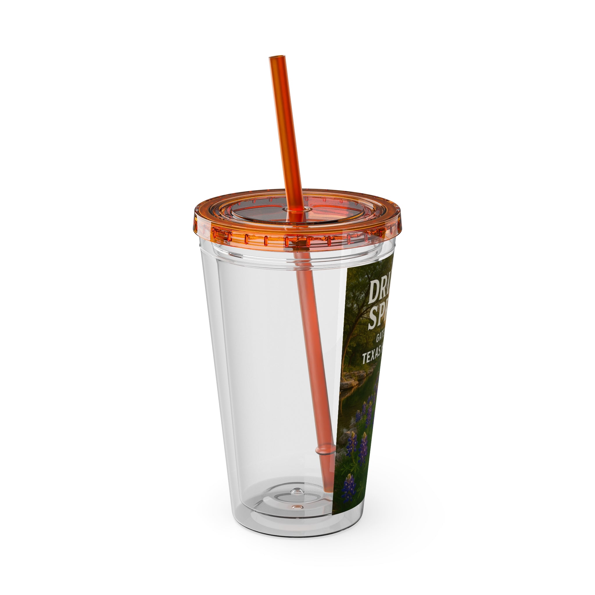 Hill Country Sunsplash Tumbler with Straw, 16oz - Perfect for Walks, Workouts, Gifts & School, Customizable Design for Everyone