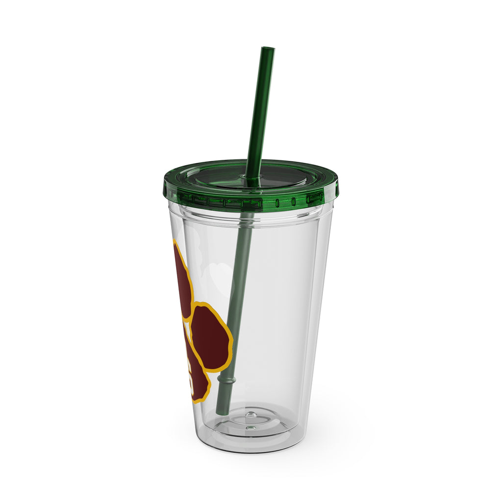 Sunsplash Tumbler with Straw, 16oz - Perfect for Walks, Workouts, Gifts & School, Customizable Design for Everyone