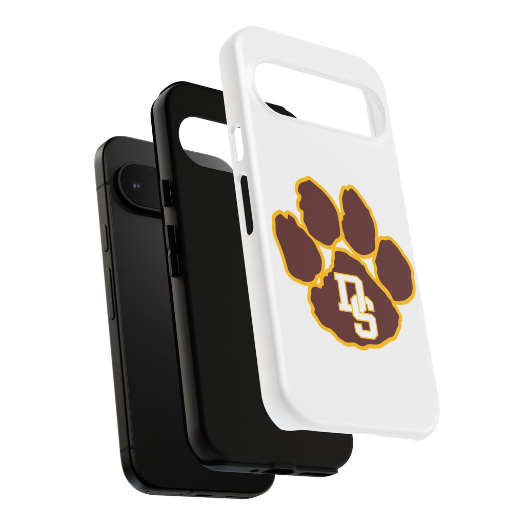 Phone Case — Maroon & Gold Paw Print with DS Monogram