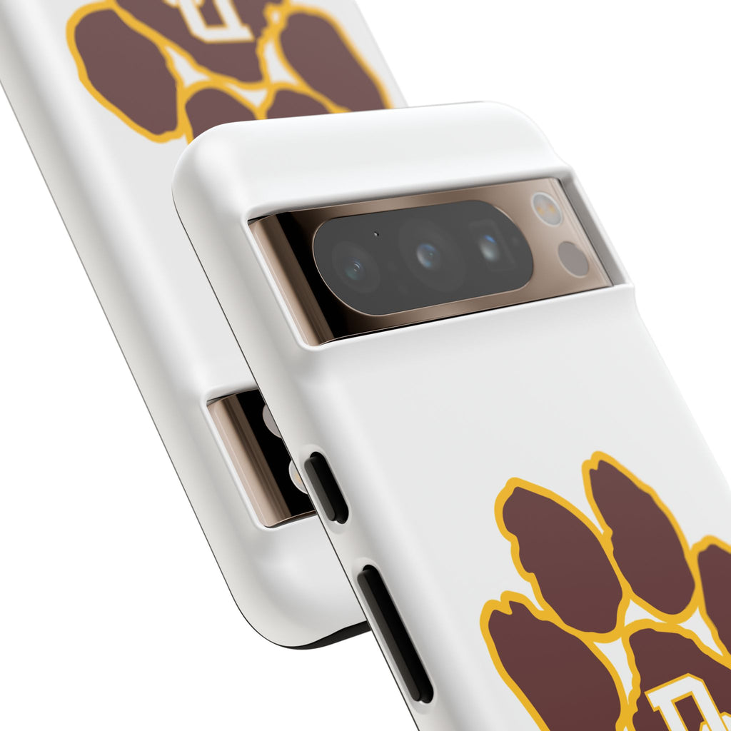 Phone Case — Maroon & Gold Paw Print with DS Monogram