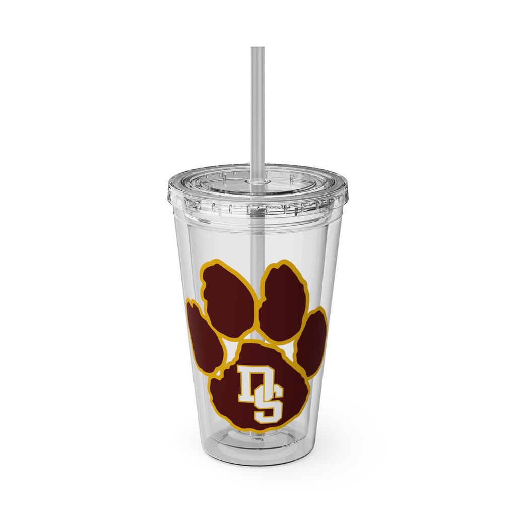 Sunsplash Tumbler with Straw, 16oz - Perfect for Walks, Workouts, Gifts & School, Customizable Design for Everyone