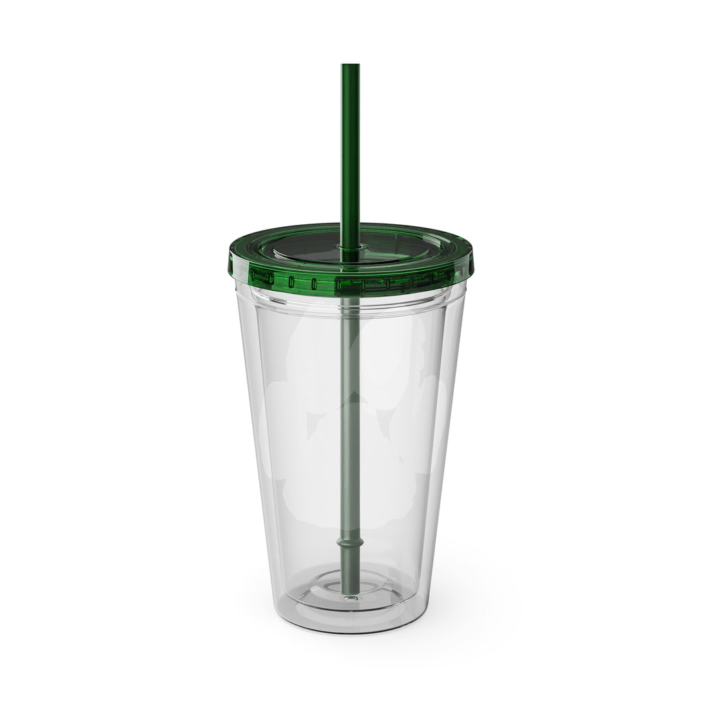 Sunsplash Tumbler with Straw, 16oz - Perfect for Walks, Workouts, Gifts & School, Customizable Design for Everyone
