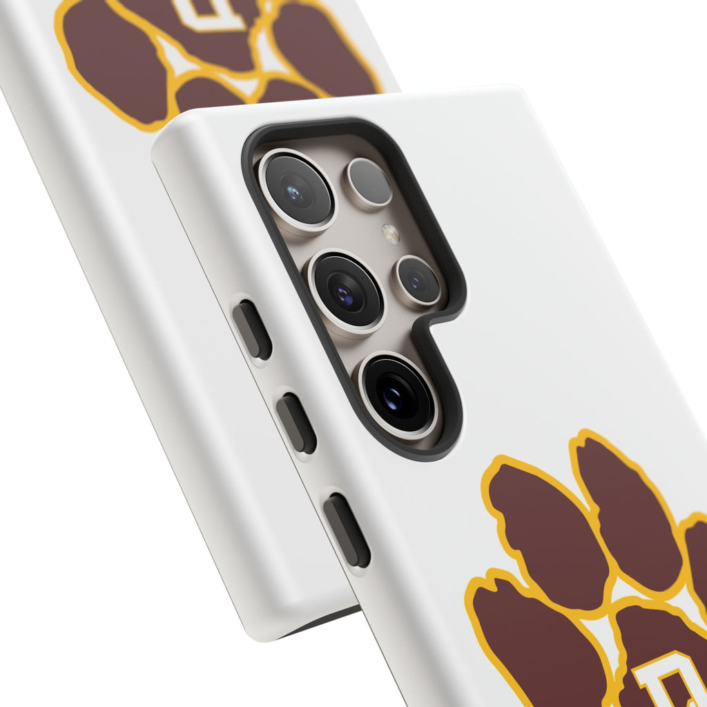 Phone Case — Maroon & Gold Paw Print with DS Monogram