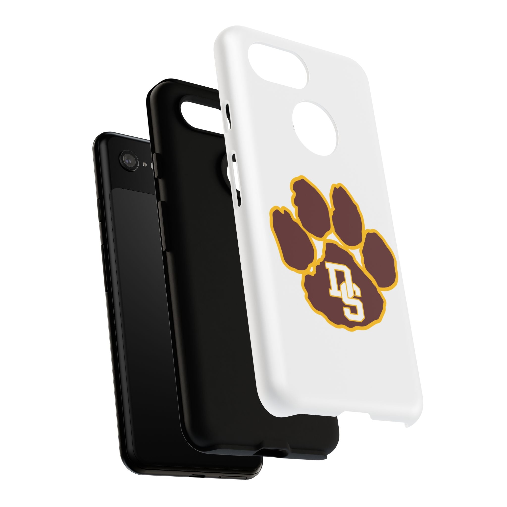 Phone Case — Maroon & Gold Paw Print with DS Monogram