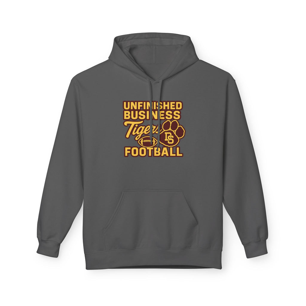 "Unfinished Business TIGER FOOTBALL"  Unisex Midweight Softstyle Fleece Hoodie - 6 color options