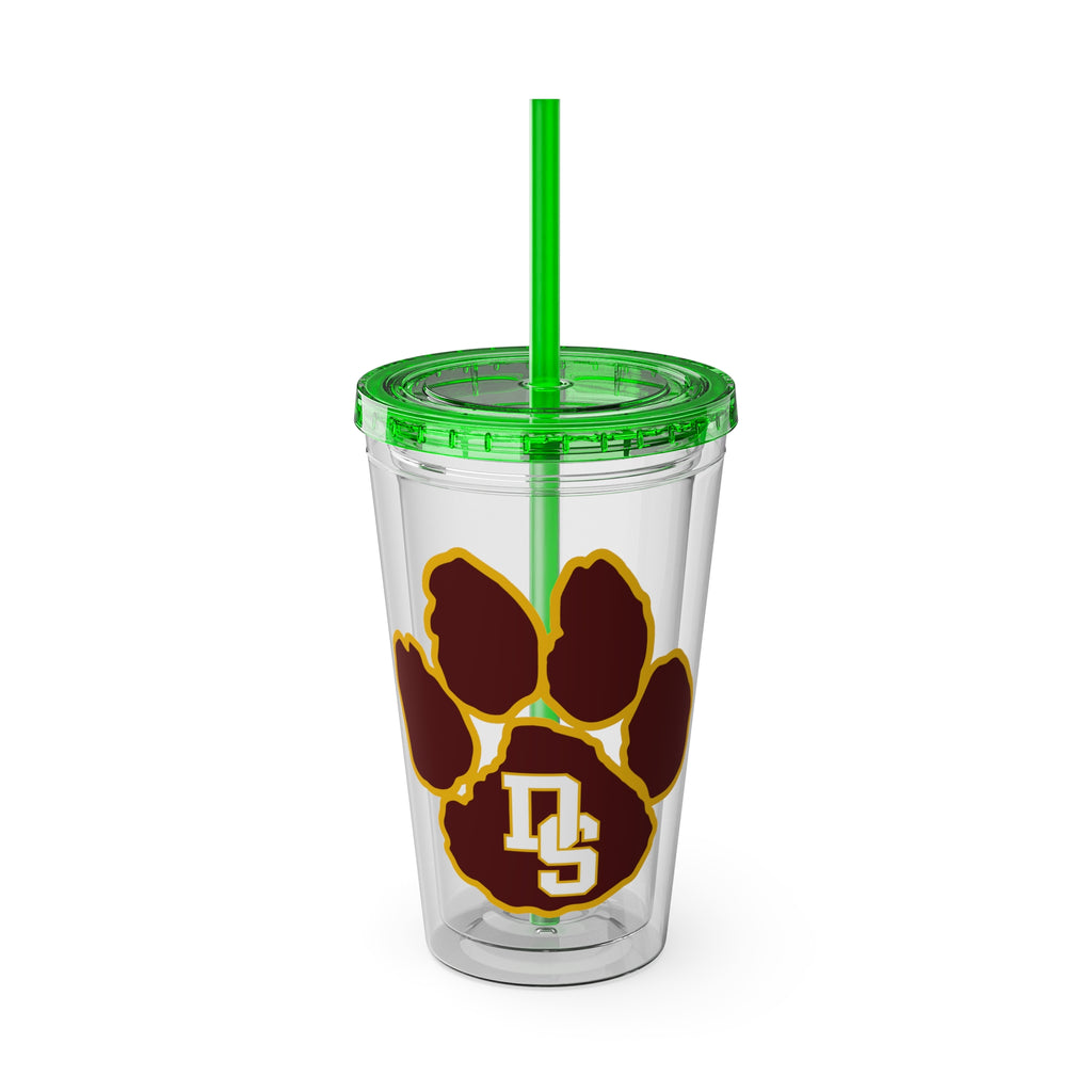 Sunsplash Tumbler with Straw, 16oz - Perfect for Walks, Workouts, Gifts & School, Customizable Design for Everyone