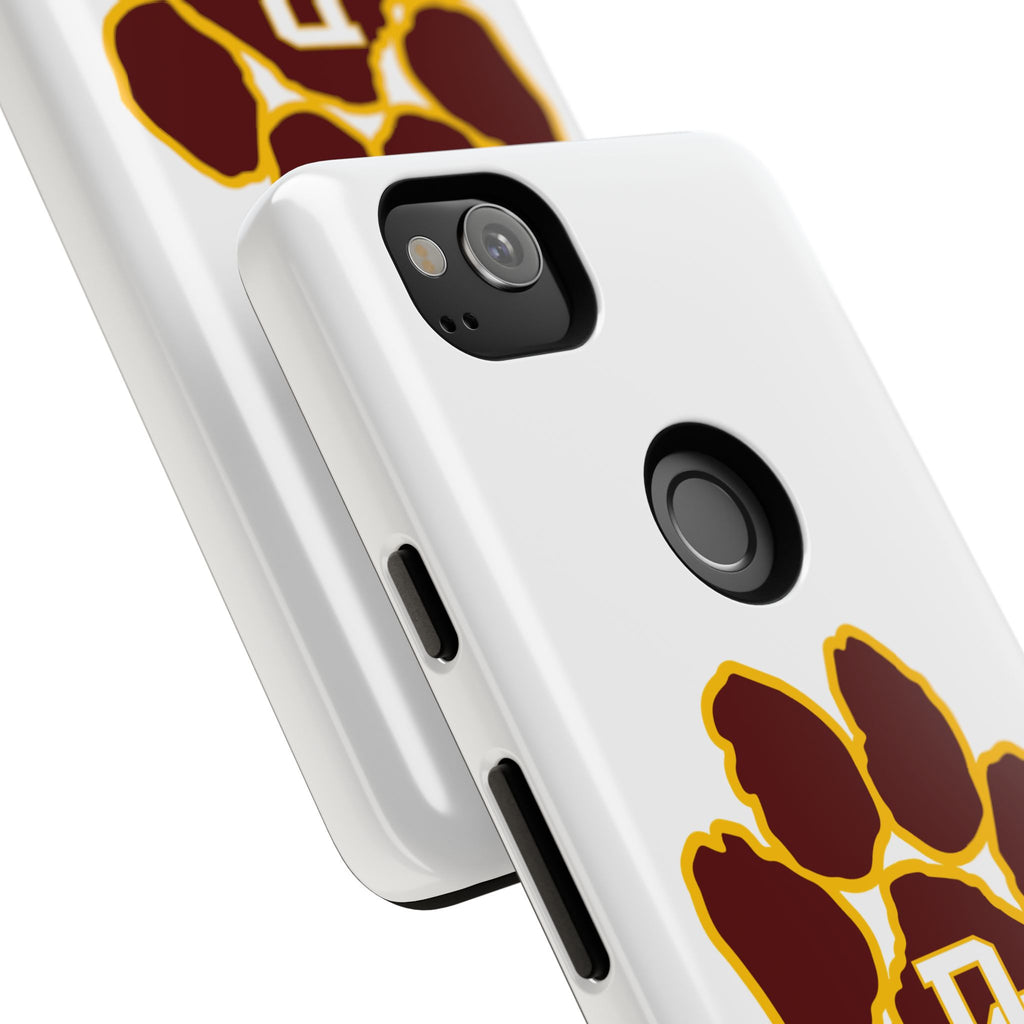 Phone Case — Maroon & Gold Paw Print with DS Monogram
