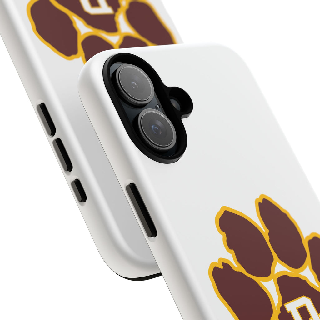Phone Case — Maroon & Gold Paw Print with DS Monogram