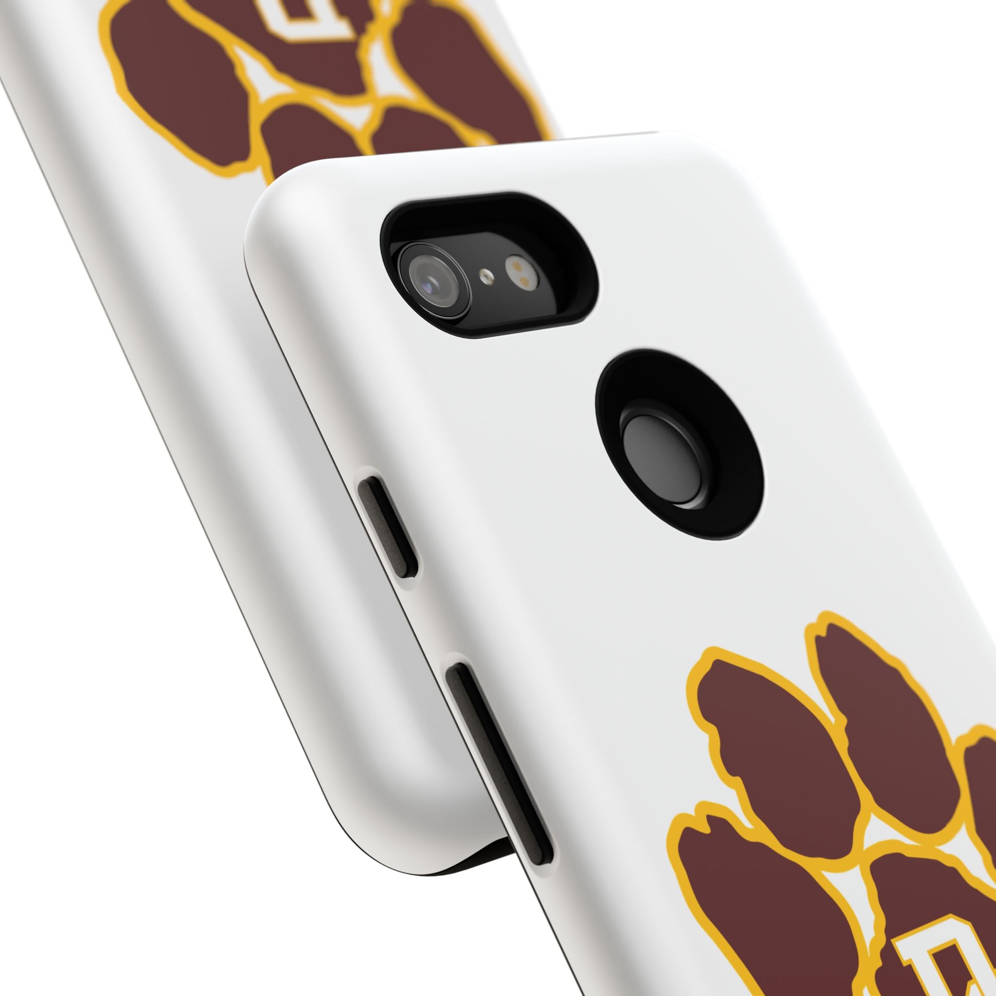 Phone Case — Maroon & Gold Paw Print with DS Monogram