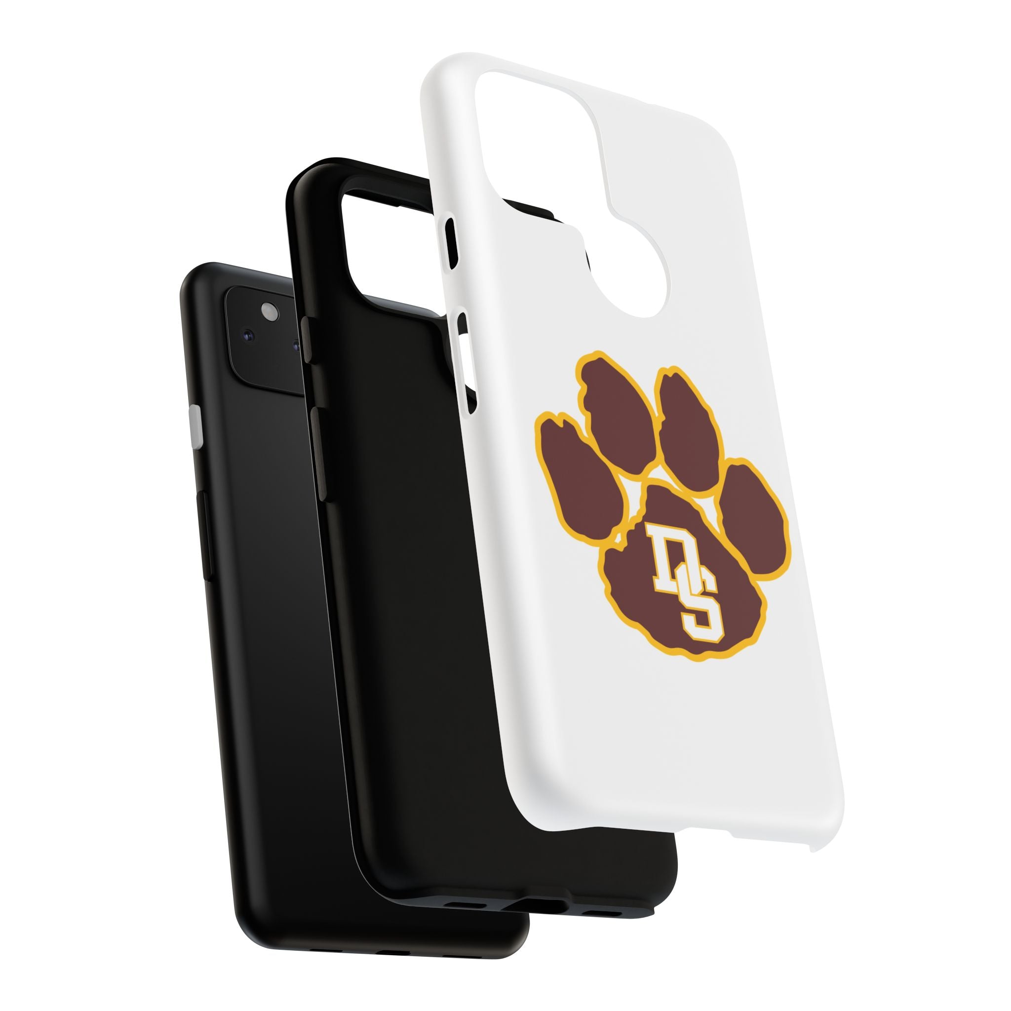 Phone Case — Maroon & Gold Paw Print with DS Monogram