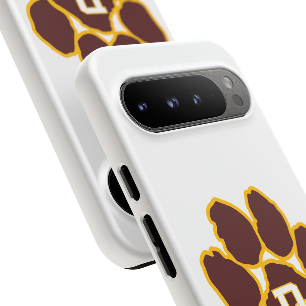 Phone Case — Maroon & Gold Paw Print with DS Monogram