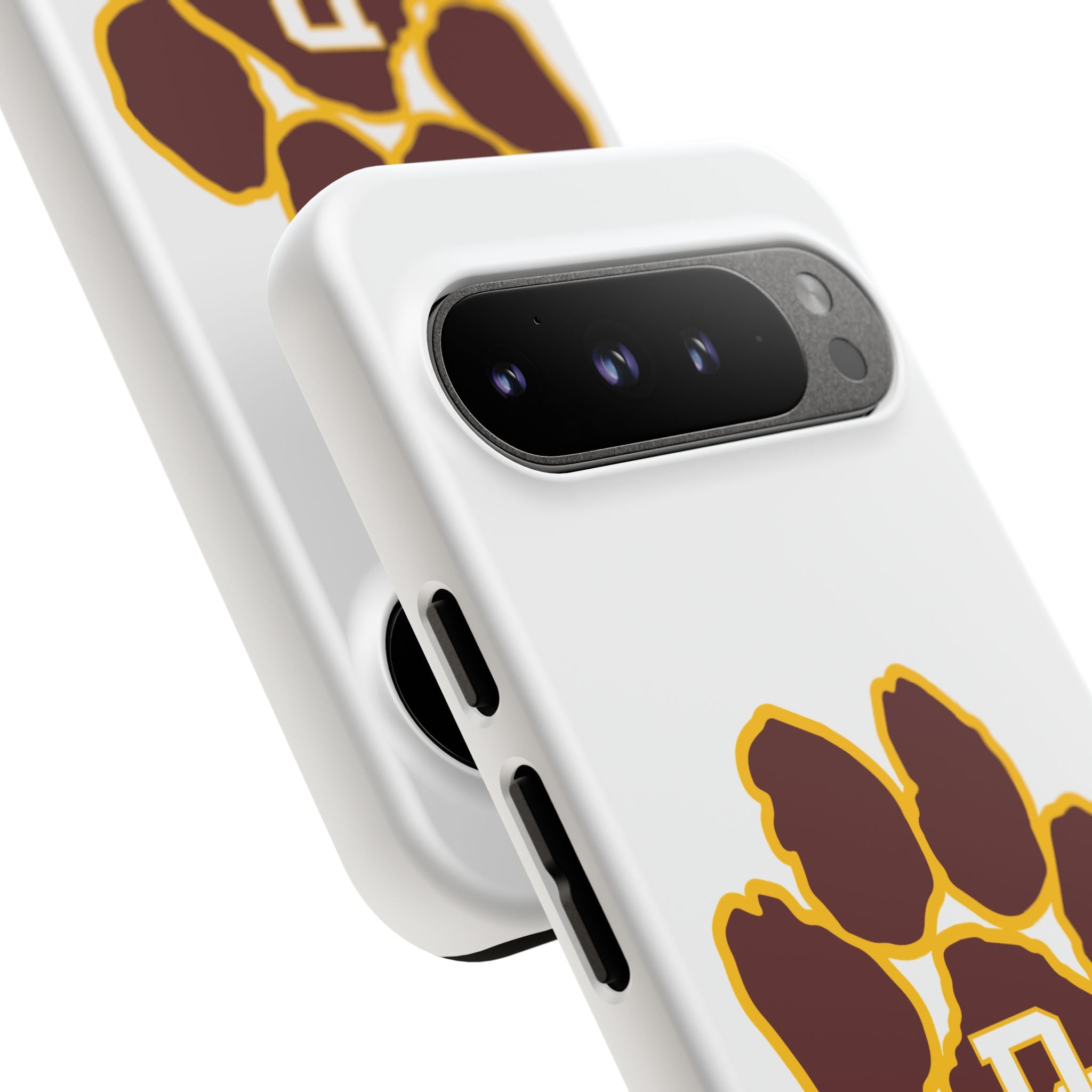 Phone Case — Maroon & Gold Paw Print with DS Monogram