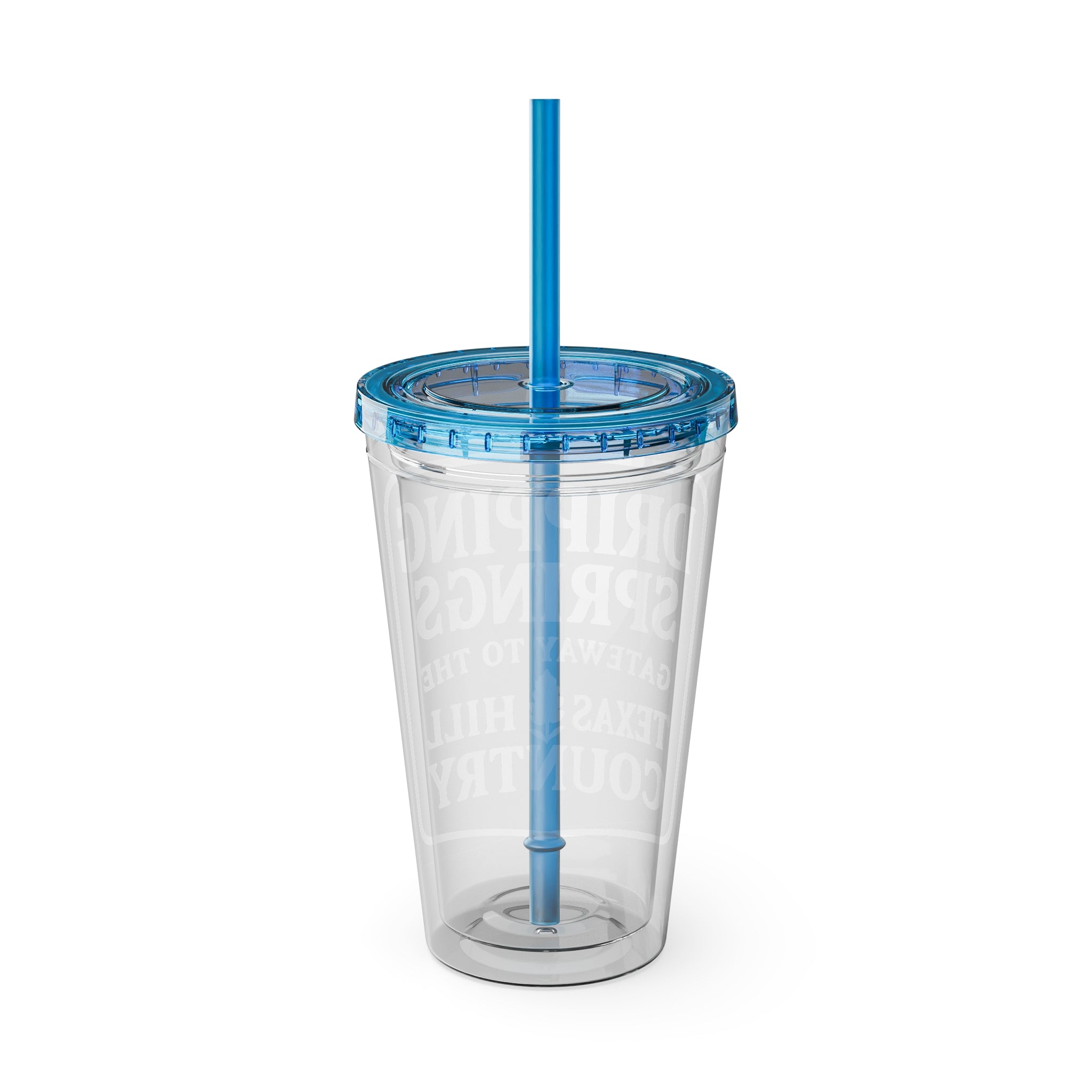 Gateway to Hill Country Sunsplash Tumbler with Straw, 16oz - Perfect for Walks, Workouts, Gifts & School, Customizable Design for Everyone