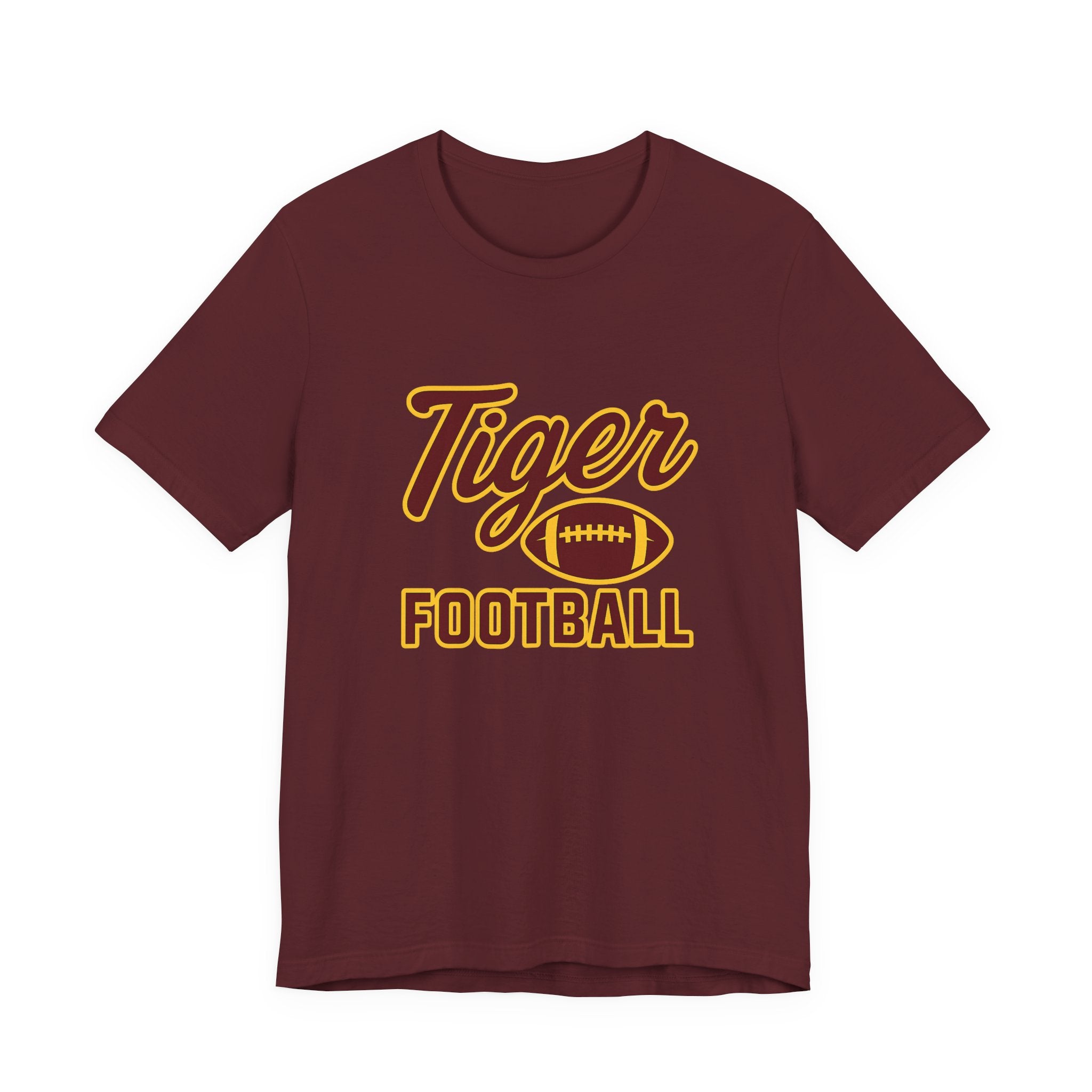 "UNFINISHED BUSINESS TIGER FOOTBALL"  Unisex Jersey Short Sleeve Tee ( 7 color options available)