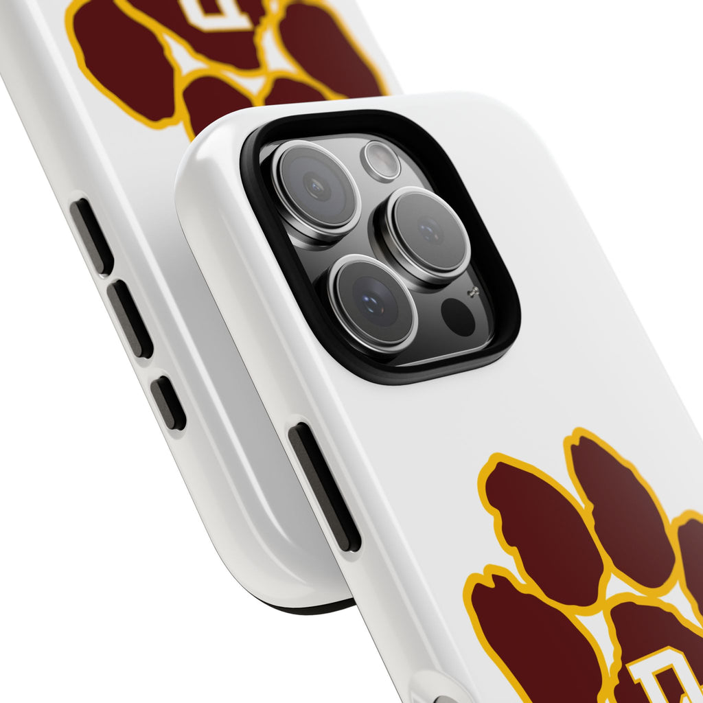 Phone Case — Maroon & Gold Paw Print with DS Monogram