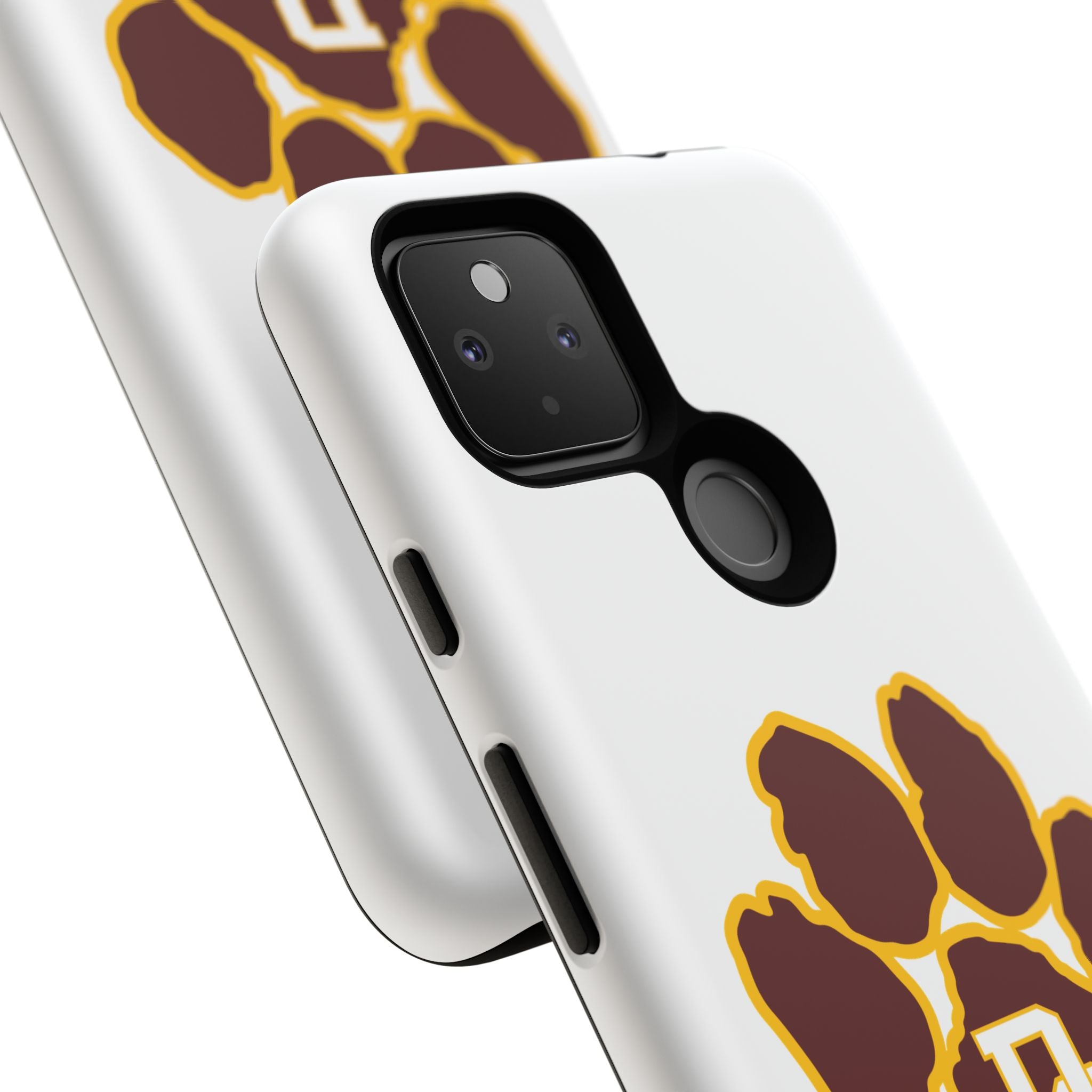 Phone Case — Maroon & Gold Paw Print with DS Monogram