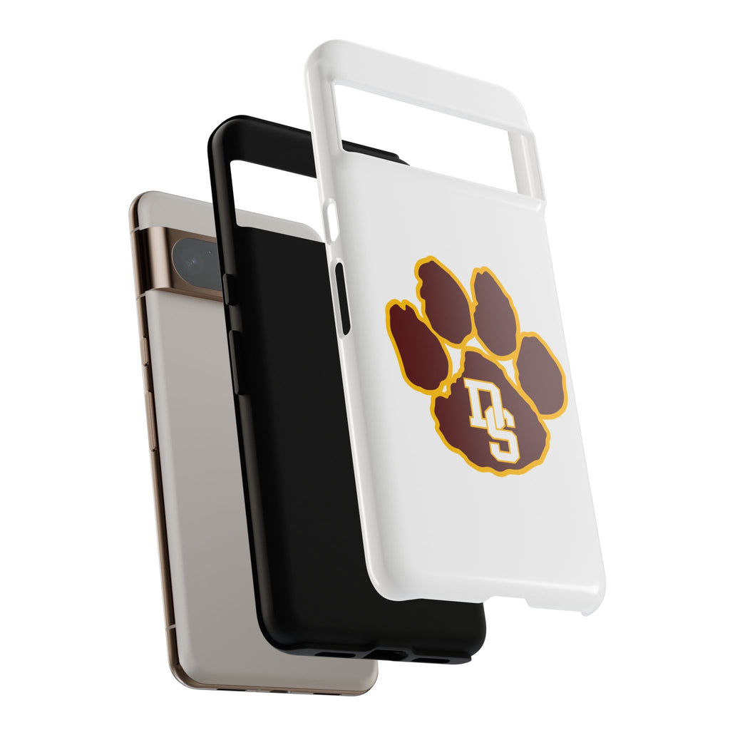 Phone Case — Maroon & Gold Paw Print with DS Monogram