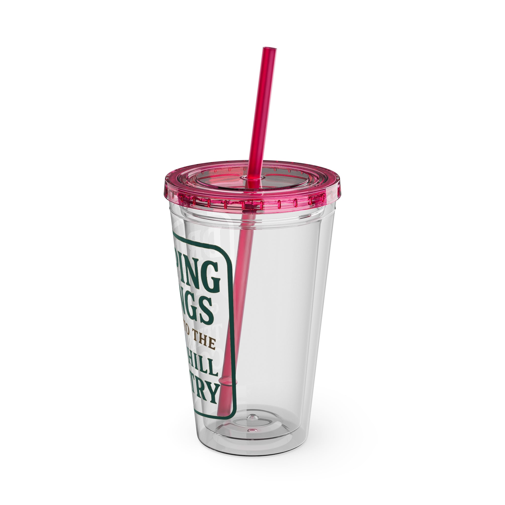 Gateway to Hill Country Sunsplash Tumbler with Straw, 16oz - Perfect for Walks, Workouts, Gifts & School, Customizable Design for Everyone
