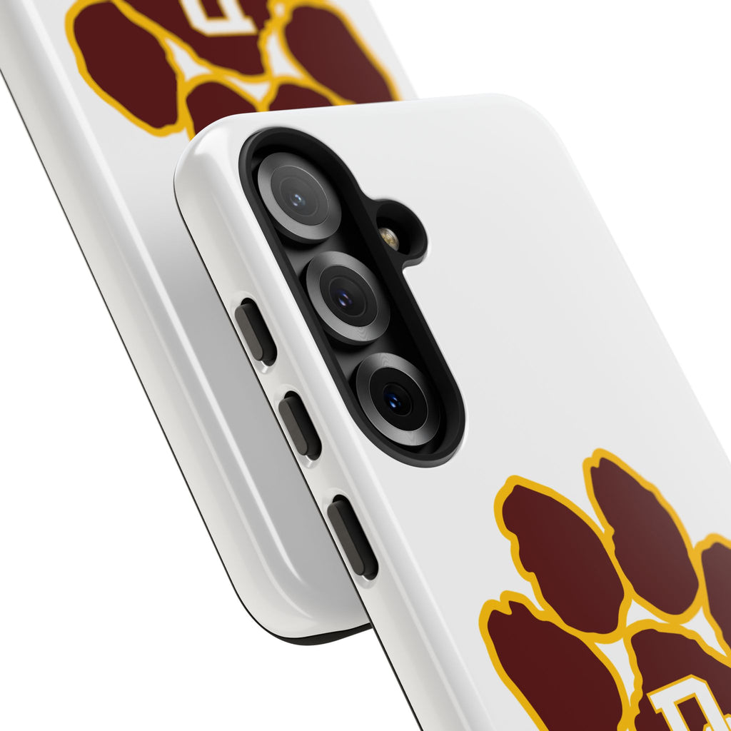Phone Case — Maroon & Gold Paw Print with DS Monogram