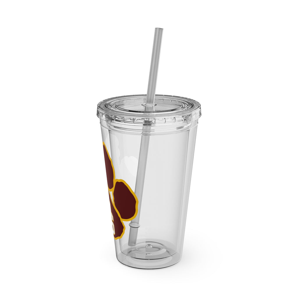Sunsplash Tumbler with Straw, 16oz - Perfect for Walks, Workouts, Gifts & School, Customizable Design for Everyone
