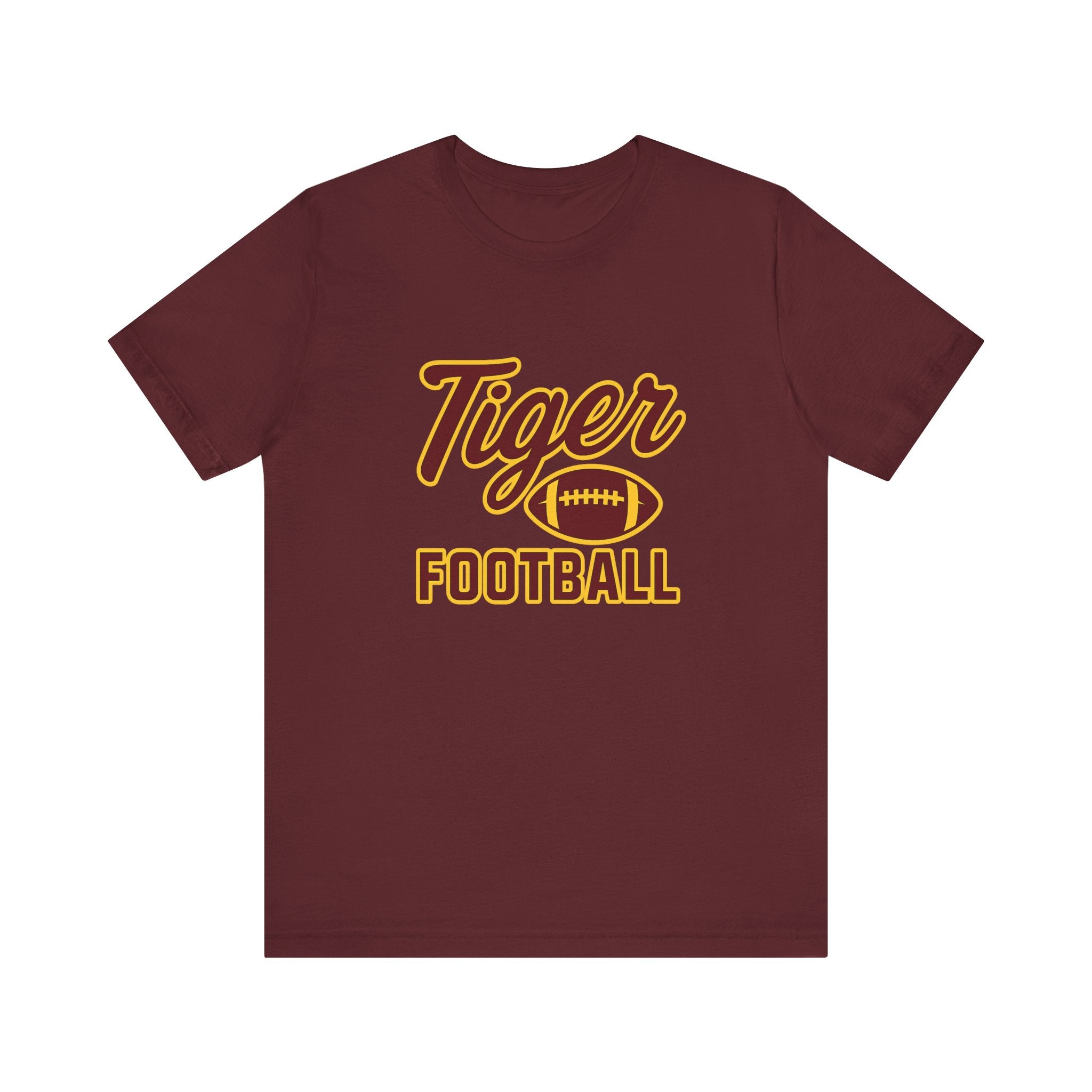 "UNFINISHED BUSINESS TIGER FOOTBALL"  Unisex Jersey Short Sleeve Tee ( 7 color options available)