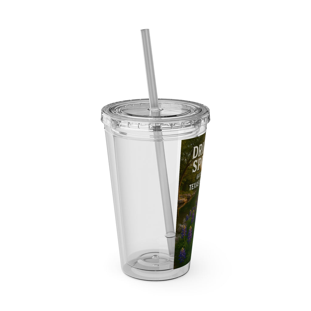 Hill Country Sunsplash Tumbler with Straw, 16oz - Perfect for Walks, Workouts, Gifts & School, Customizable Design for Everyone
