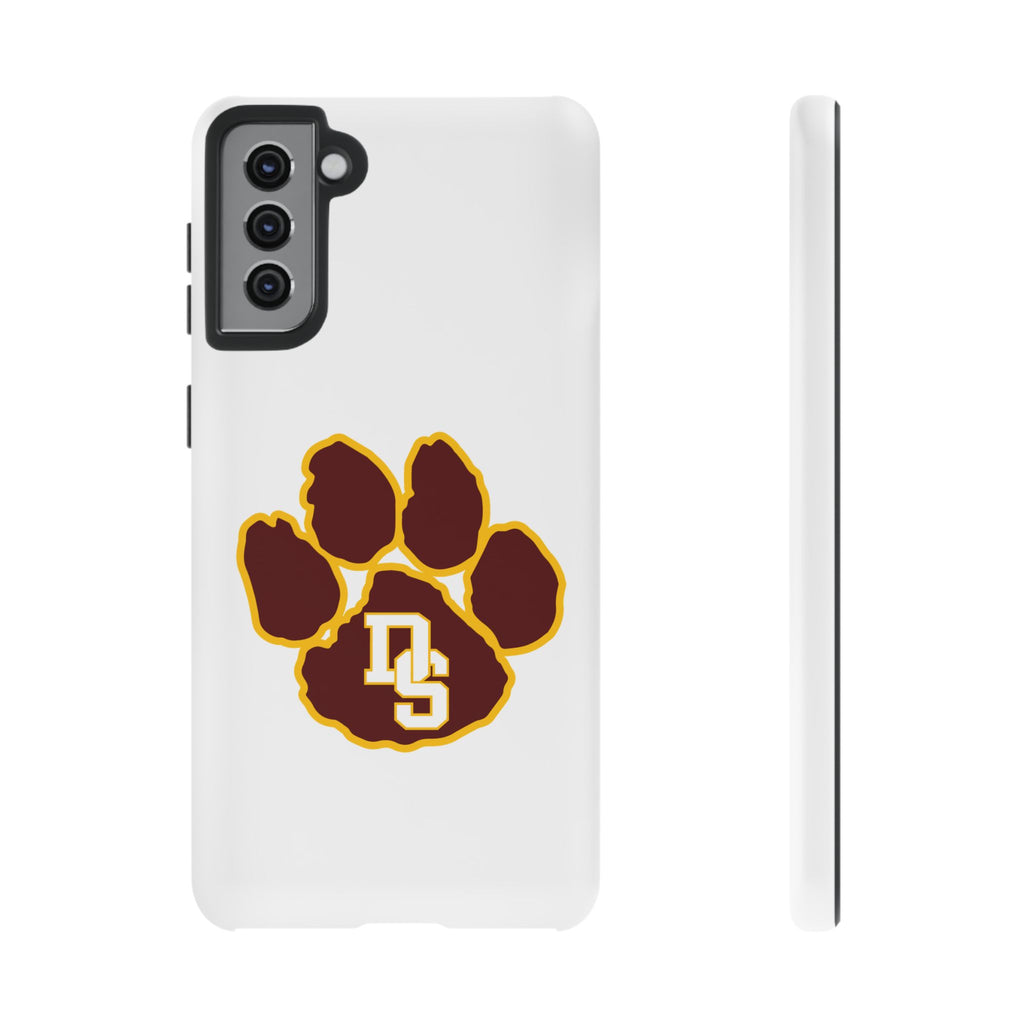 Phone Case — Maroon & Gold Paw Print with DS Monogram