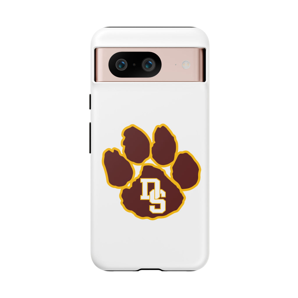 Phone Case — Maroon & Gold Paw Print with DS Monogram
