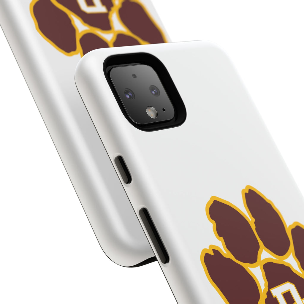 Phone Case — Maroon & Gold Paw Print with DS Monogram