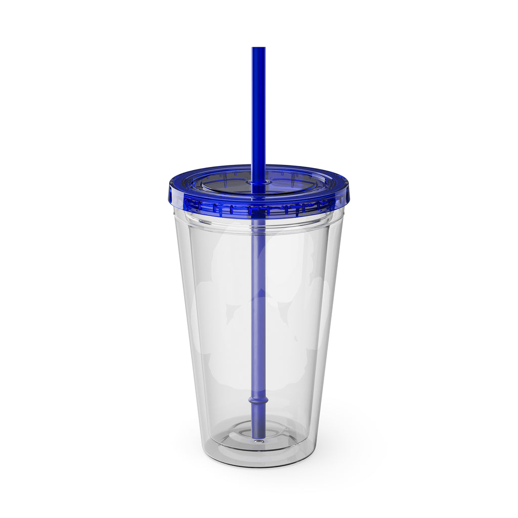 Sunsplash Tumbler with Straw, 16oz - Perfect for Walks, Workouts, Gifts & School, Customizable Design for Everyone