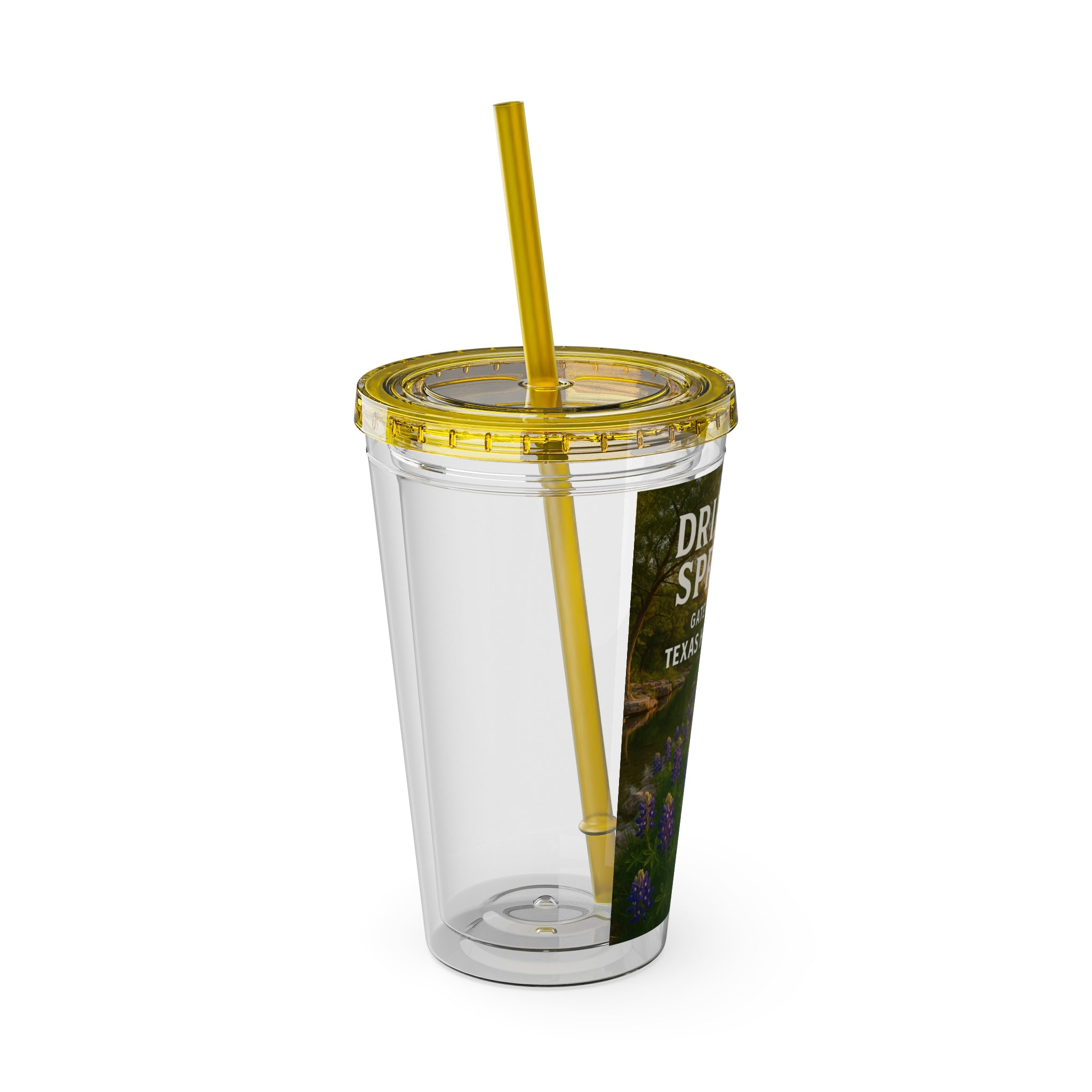 Hill Country Sunsplash Tumbler with Straw, 16oz - Perfect for Walks, Workouts, Gifts & School, Customizable Design for Everyone