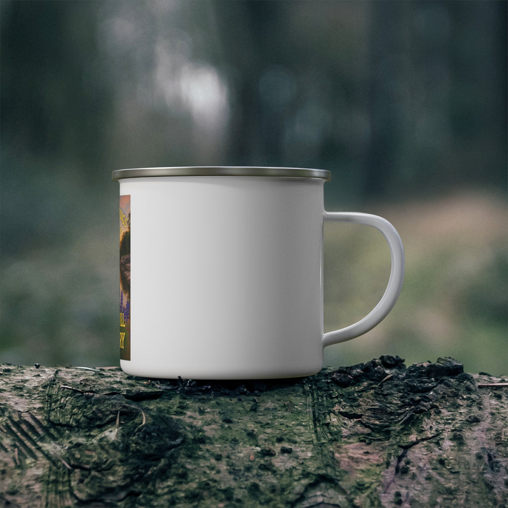 Hill Country Rivers Enamel Camping Mug — Texas Hill Country Scenic Campfire Cup
