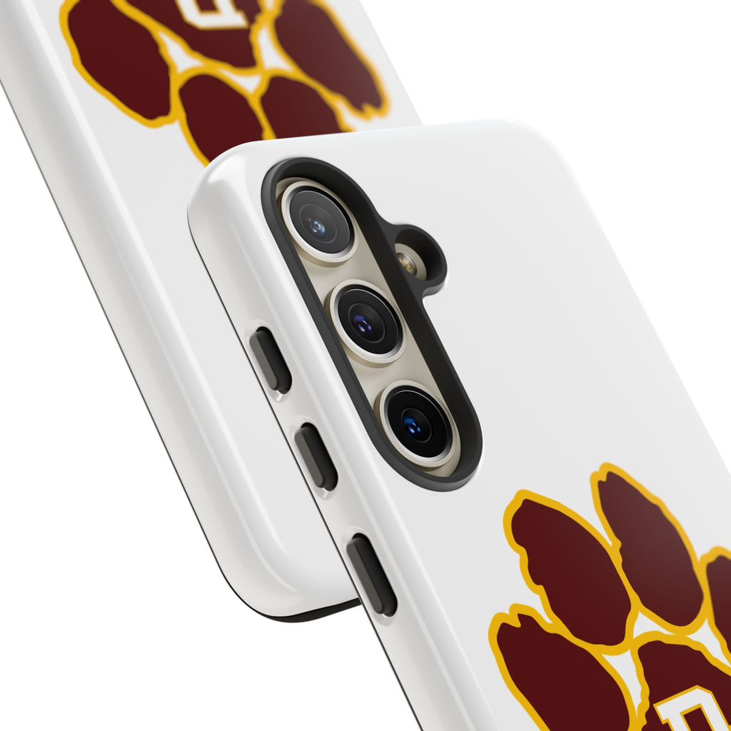 Phone Case — Maroon & Gold Paw Print with DS Monogram