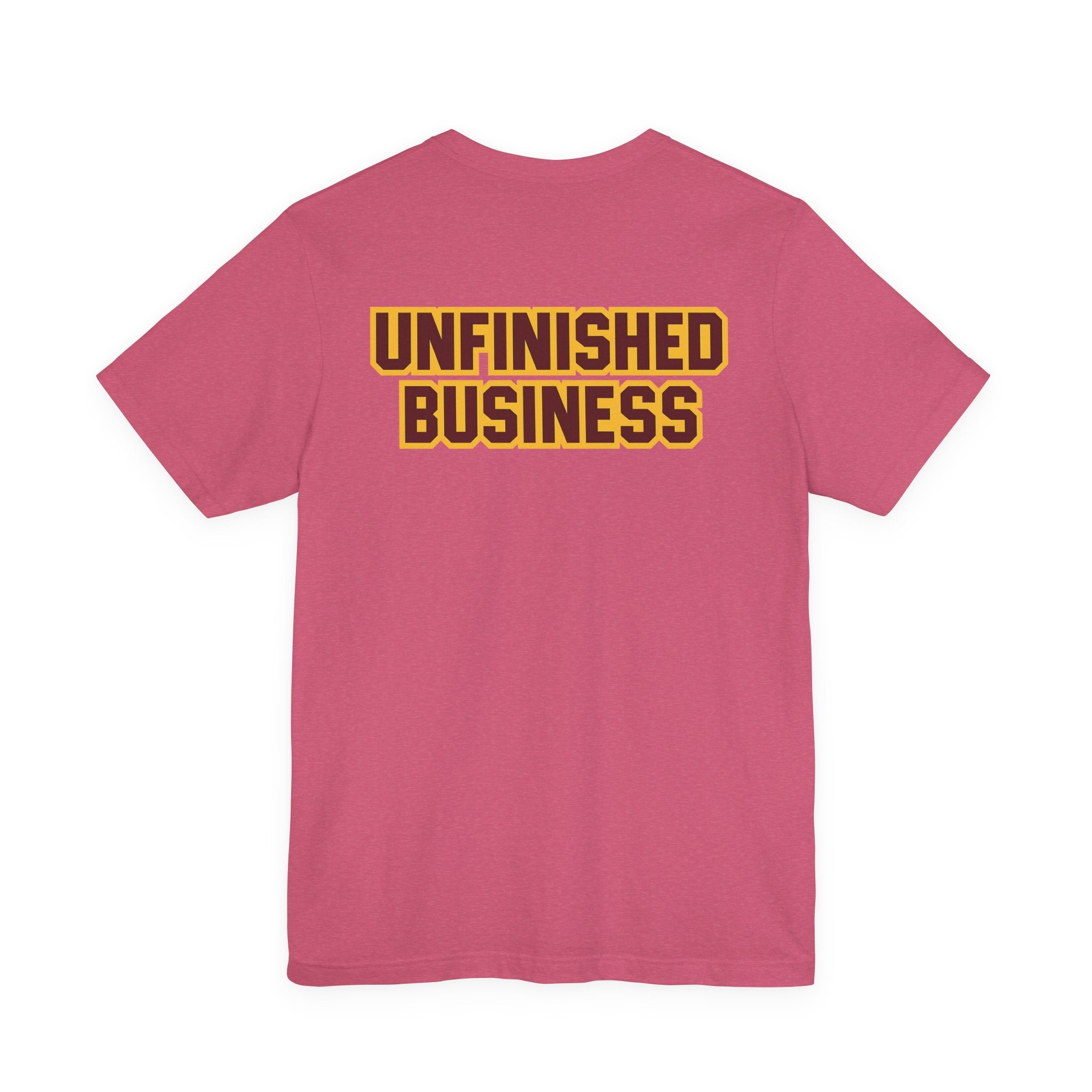"UNFINISHED BUSINESS TIGER FOOTBALL"  Unisex Jersey Short Sleeve Tee ( 7 color options available)