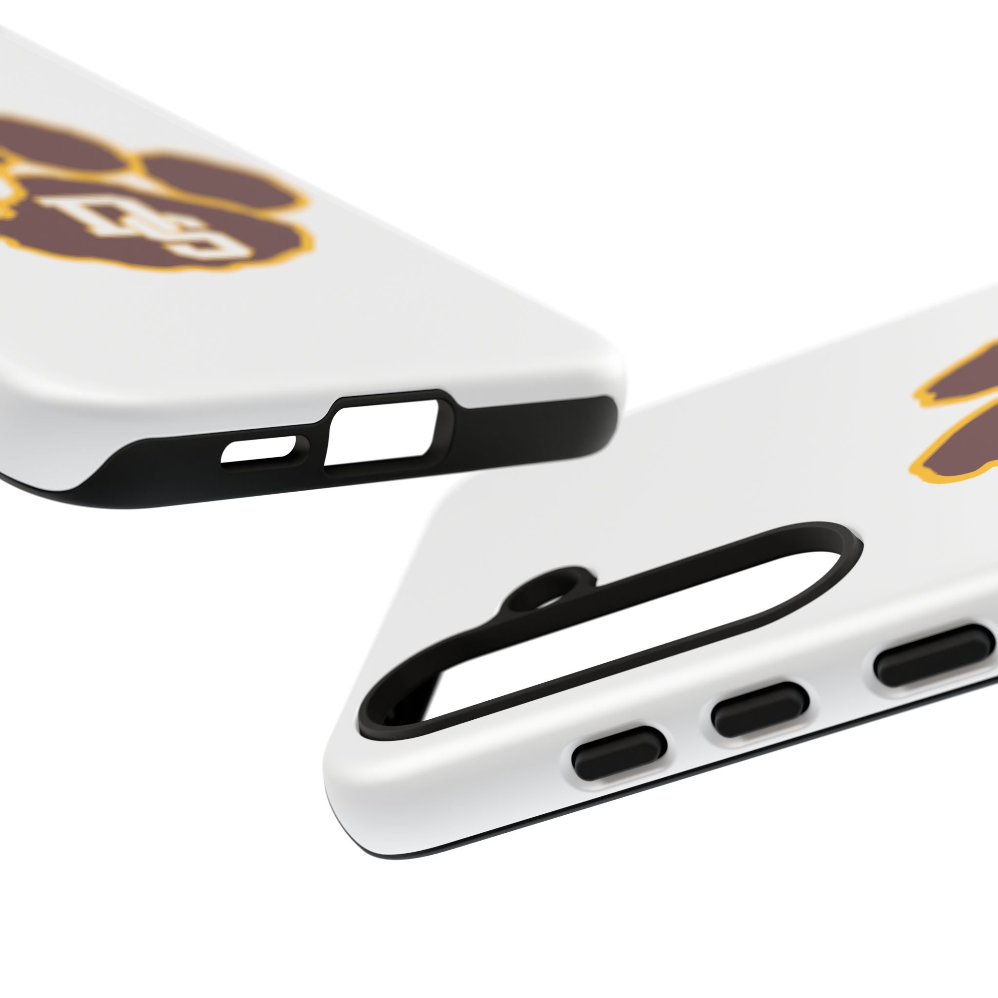 Phone Case — Maroon & Gold Paw Print with DS Monogram