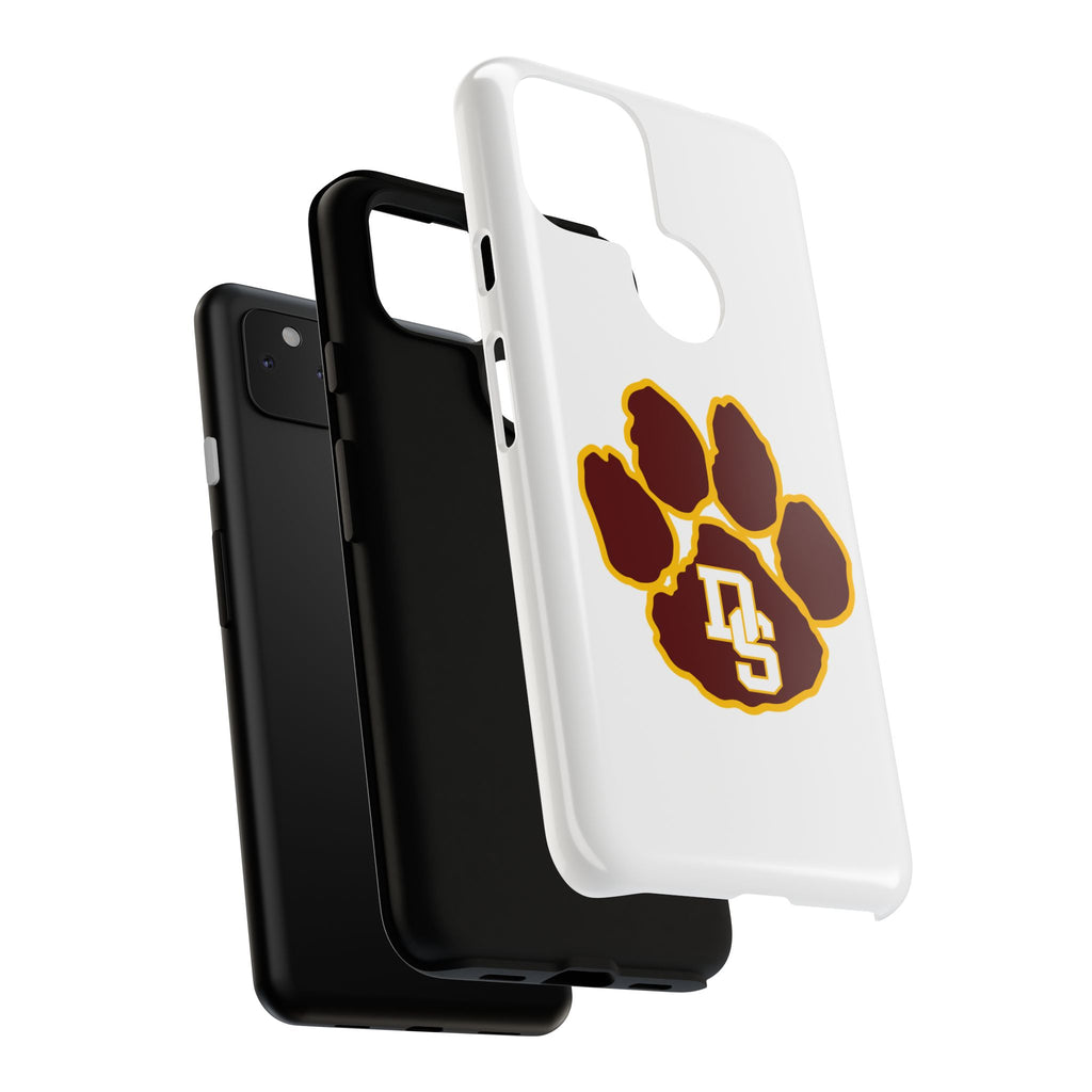 Phone Case — Maroon & Gold Paw Print with DS Monogram