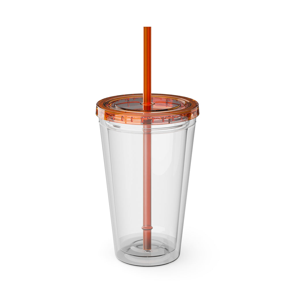 Hill Country Sunsplash Tumbler with Straw, 16oz - Perfect for Walks, Workouts, Gifts & School, Customizable Design for Everyone