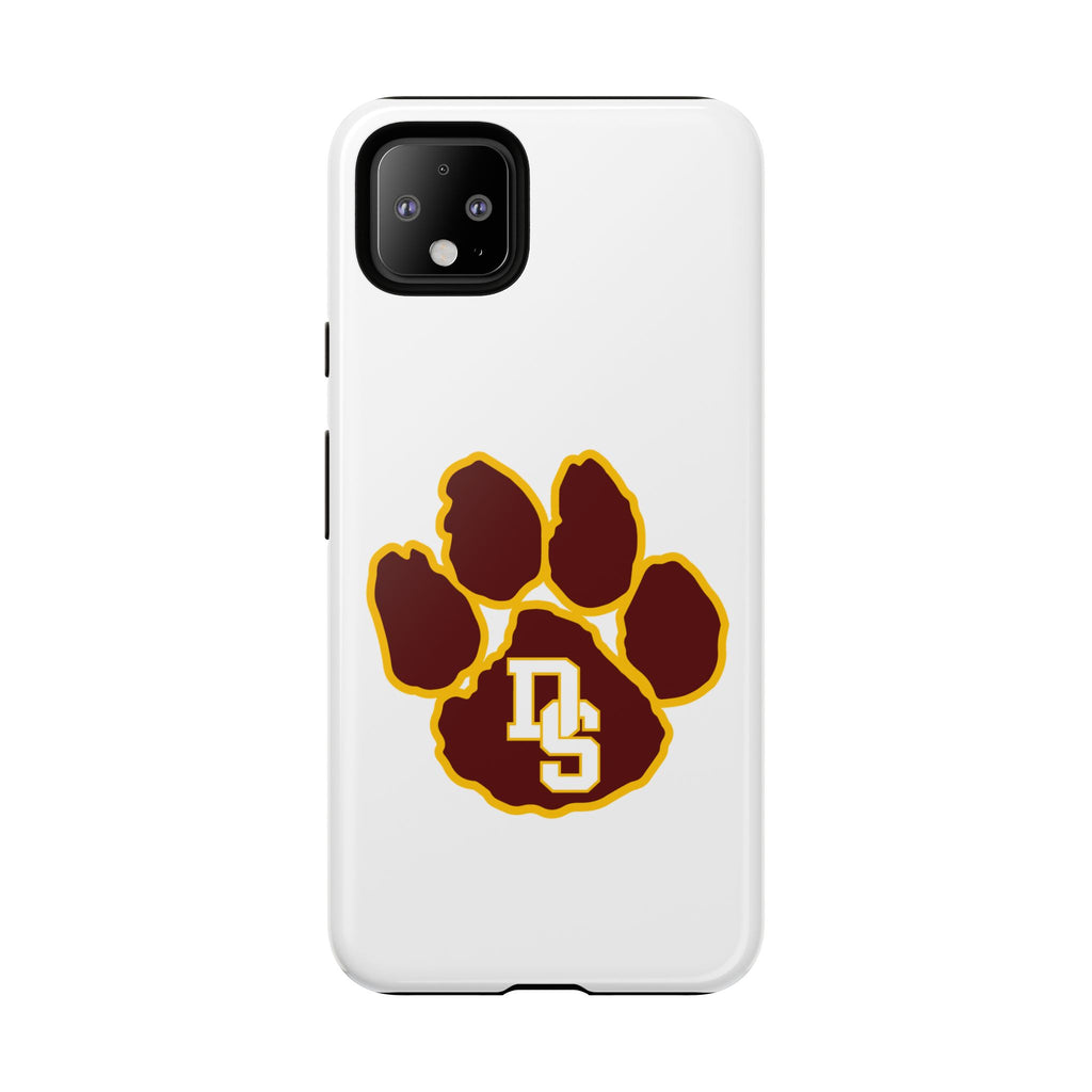 Phone Case — Maroon & Gold Paw Print with DS Monogram