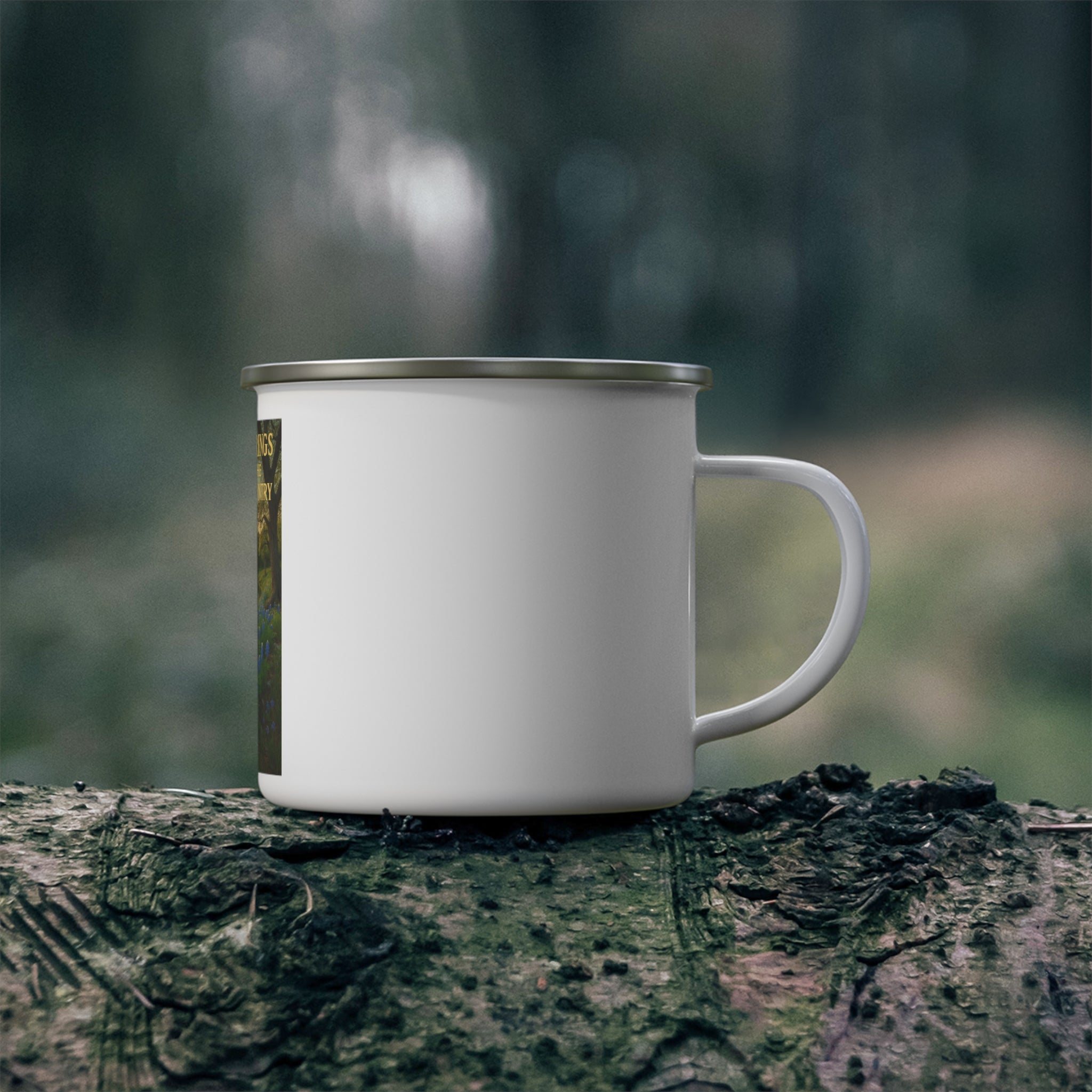 Hill Country Rivers Enamel Camping Mug — Texas Hill Country Scenic Campfire Cup