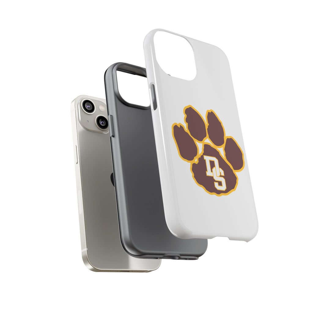 Phone Case — Maroon & Gold Paw Print with DS Monogram