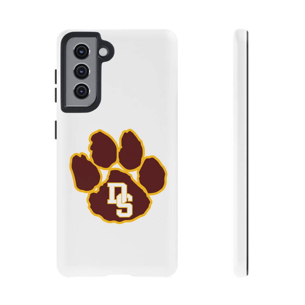 Phone Case — Maroon & Gold Paw Print with DS Monogram