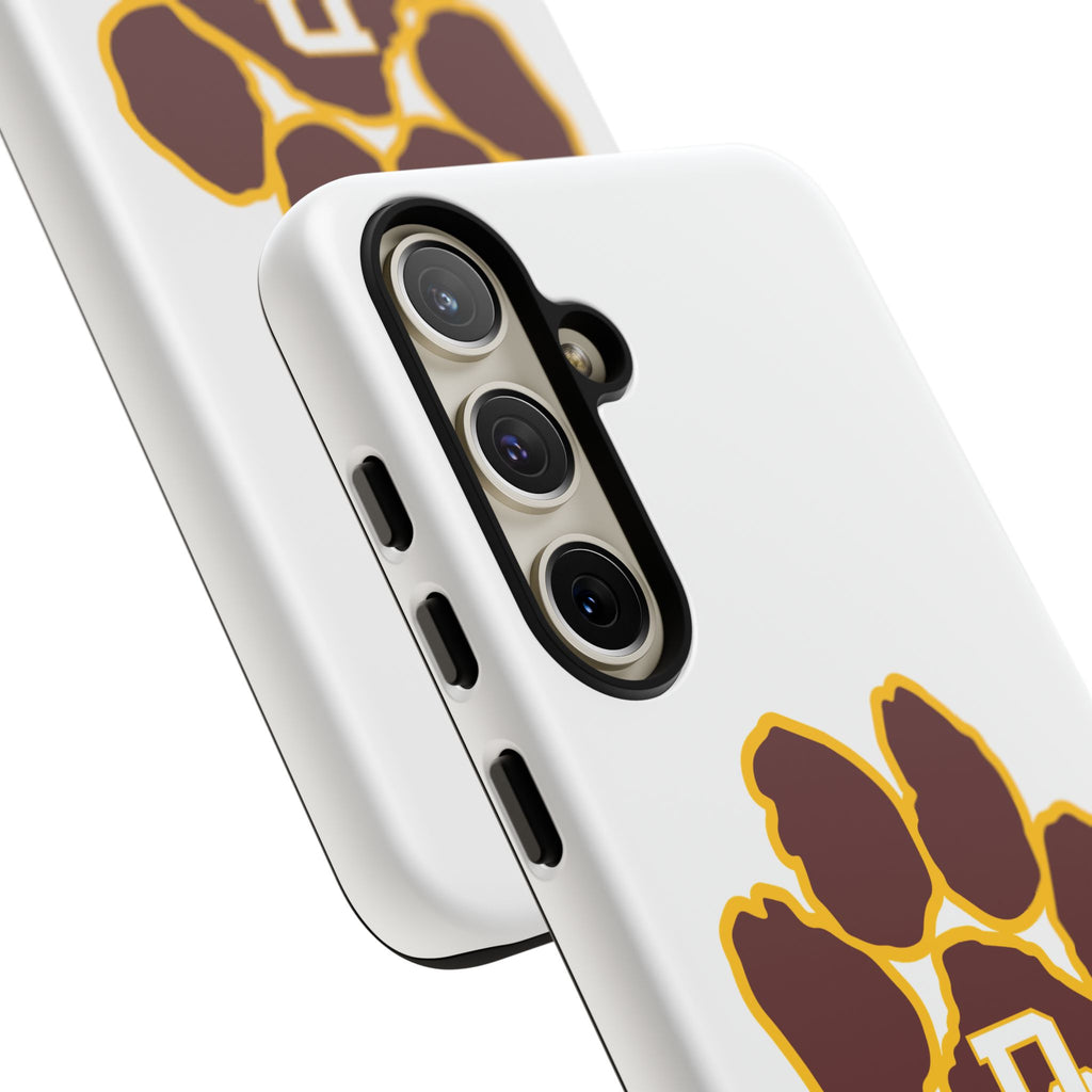 Phone Case — Maroon & Gold Paw Print with DS Monogram