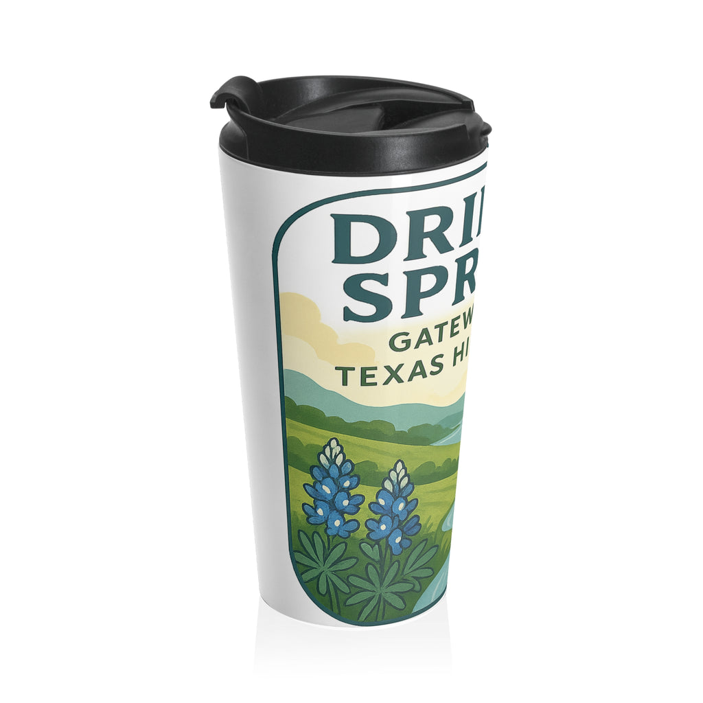 Dripping Springs Travel Mug — 'Gateway to the Ozarks Hill Country' Stainless Steel Tumbler