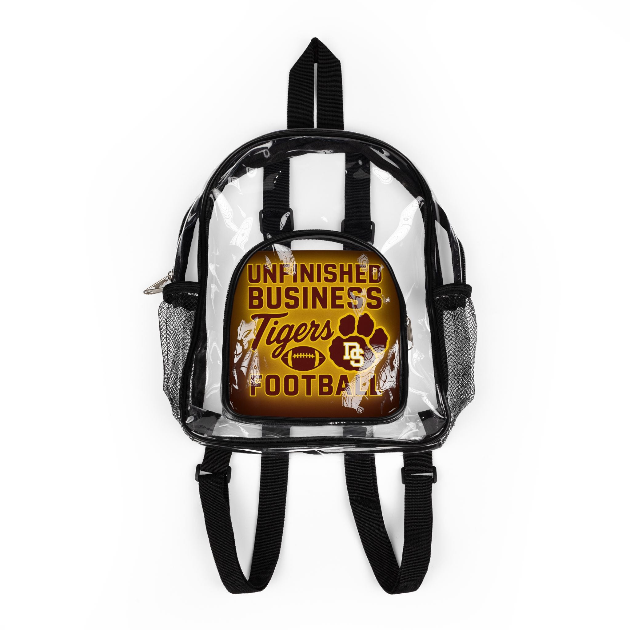 Clear Stadium Backpack with Paw Logo – Transparent School & Game Day Bag