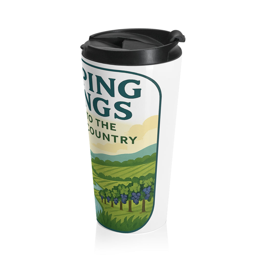 Dripping Springs Travel Mug — 'Gateway to the Ozarks Hill Country' Stainless Steel Tumbler