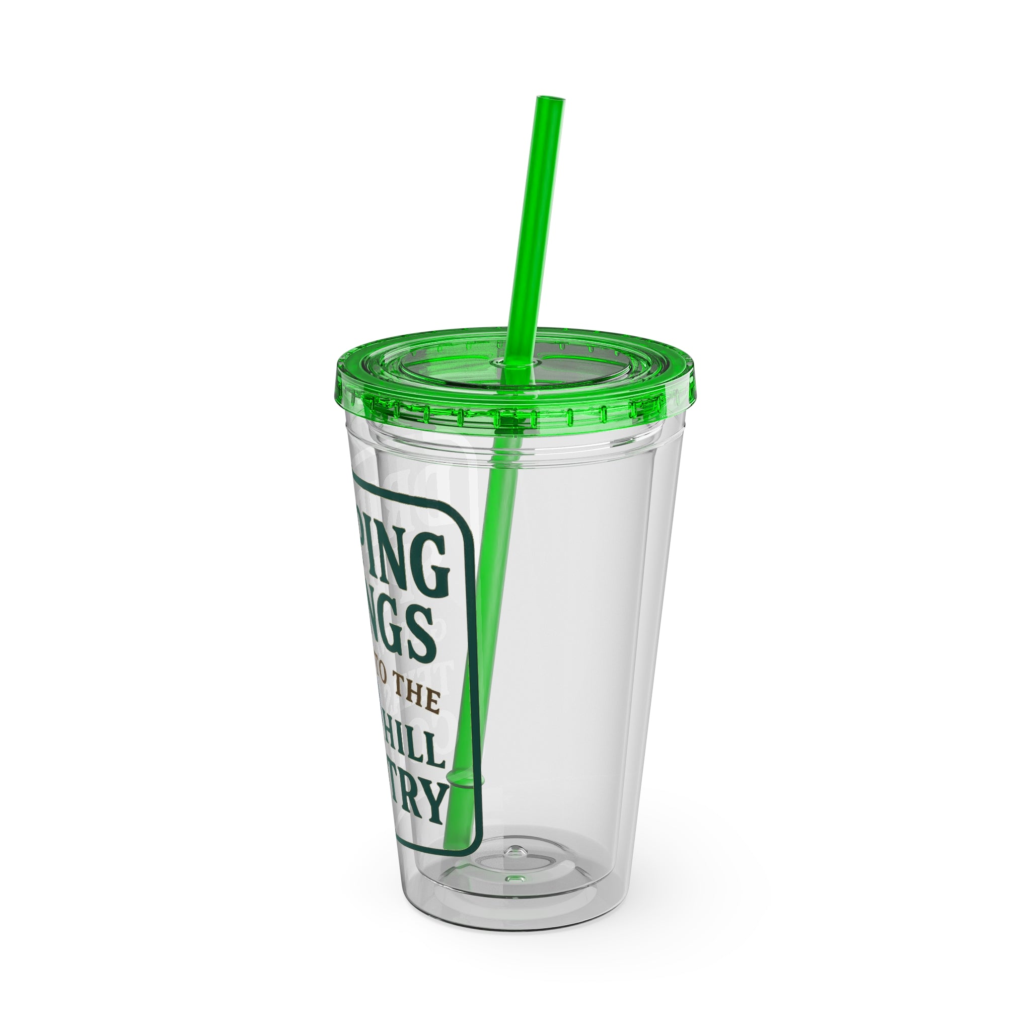 Gateway to Hill Country Sunsplash Tumbler with Straw, 16oz - Perfect for Walks, Workouts, Gifts & School, Customizable Design for Everyone